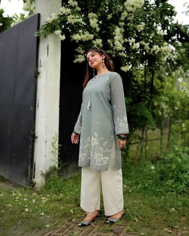 INA Women’s Sage Green Short Kurti