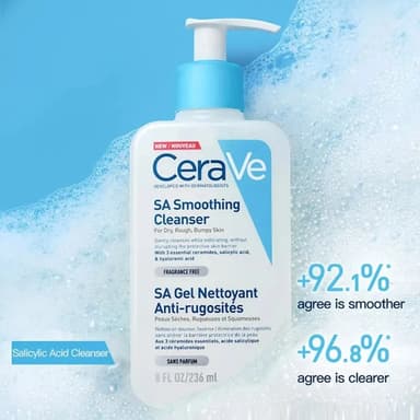 CeraVe SA Smoothing Cleanser For Dry Rough Bumpy Skin 236ml