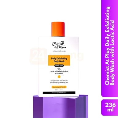 Chemist At Play Exfoliating Body Wash 4% Lactic acid + salicylic Acid + vitamin E 236ml