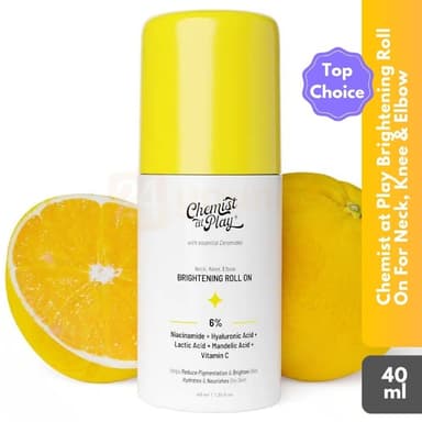 Chemist At Play Neck Knee Elbow Brightening Roll On Brightens Skin & Removes Pigmentation 40ml