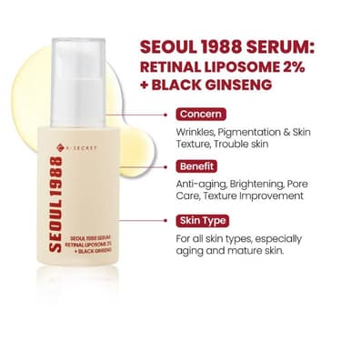 KSECRETSEOUL 1988 Serum : Retinal Liposome 2% + Black Ginseng 30ml