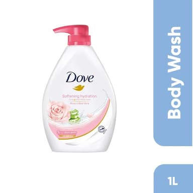 Dove Go Fresh Softening Hydration Body Wash with Rose & Aloe Vera 1L