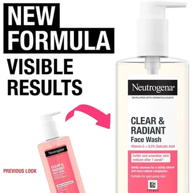 Neutrogena Clear & Radiant Face Wash with Vitamin C & Pink Grapefruit 200ml